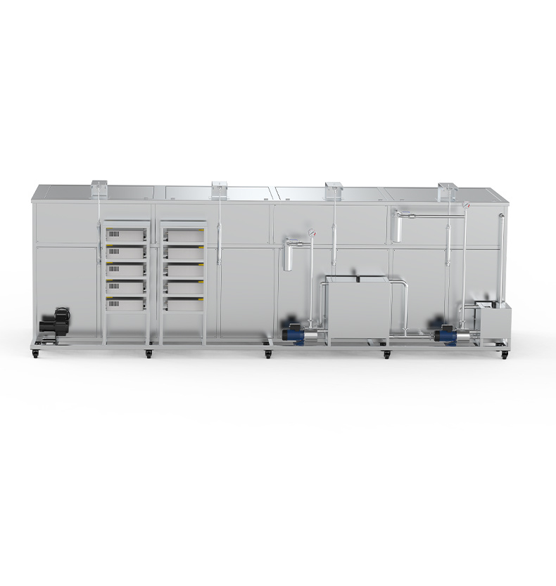 冠博仕 GF4-2480PLH 工業四槽超聲波清洗機｜88L 48振頭五金模具汽修去油除銹過濾漂洗噴淋烘干一體機